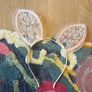Lace bunny ear headband